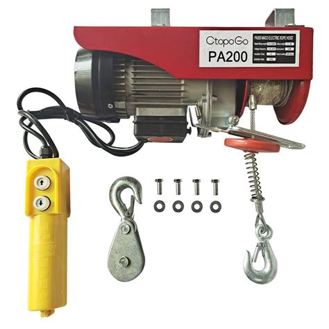 Flash Deals - 70% OFF 2640LBS Lift Electric Hoist Crane Double Line Lift Hoist Remote Control Power System,Steel Wire Overhead Crane Garage Ceiling Pulley Winch w/Emergency Stop Switch (2640LBS)