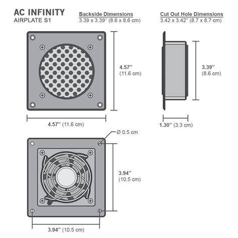 AC Infinity AIRPLATE S3, Quiet Cooling Fan System 6" with Speed Control, for Home Theater AV Cabinets