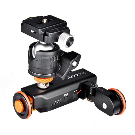 Andoer Motorized Camera Video Dolly with Scale Indication, Electric Track Slider Wireless Remote Control 3 Speed Adjustable Mini Slider Skater for Canon Nikon Sony DSLR Camera iOS Android Smartphone