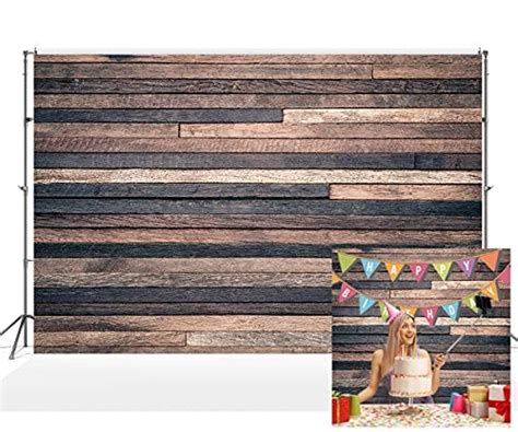 Best Cyber Monday 🔥 Basifoto Retro Brown Wood Photography Backdrops , Wooden Wall Photo Backgrounds , Microfiber Soft Fabric with Pole Pockets , 7x5ft