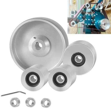 Complete Belt Grinder Knives Wheel Set, 5" Drive 5/8, 4" Tracking, 2" Idler Wheels