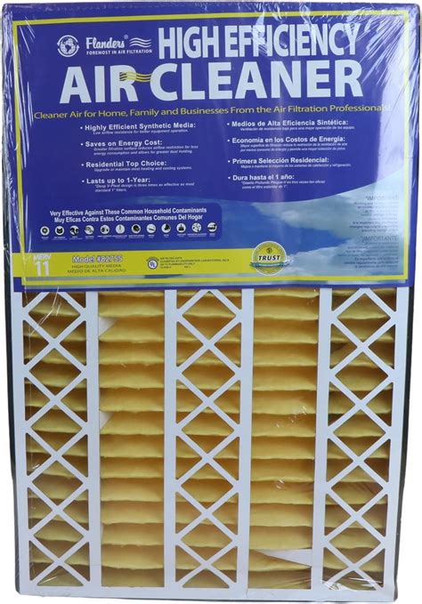 Flanders PrecisionAire 82755.031625 16 by 25 by 3 Air Cleaner MERV 11 Air Filter, 3-Pack
