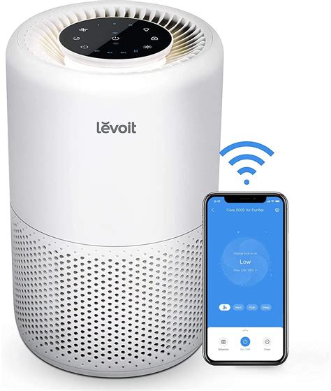 HIMOX Smart Alexa WiFi Air Purifier for Home Bedroom Office 540 sq.ft, Remove 99.97% Virus (COVlD-19) Bacteria, 20dB Ture HEPA Filter Air Purifier for Smoke Allergies Odor Pet Dander Mold Pollen, Night Light, Works with Alexa Google Home Assistant iPad and Smartphone 100% NO OZONE (H06 Alexa Air Purifer)