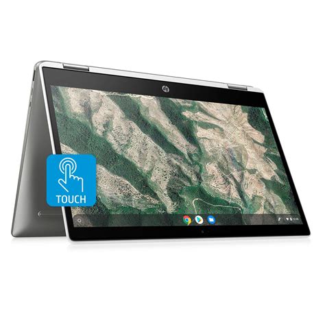 HP Chromebook X360 14-Inch HD Touchscreen Laptop, Intel Celeron N4000, 4 GB RAM, 32 GB eMMC, Chrome (14b-ca0010nr, Ceramic White/Mineral Silver) (Renewed)