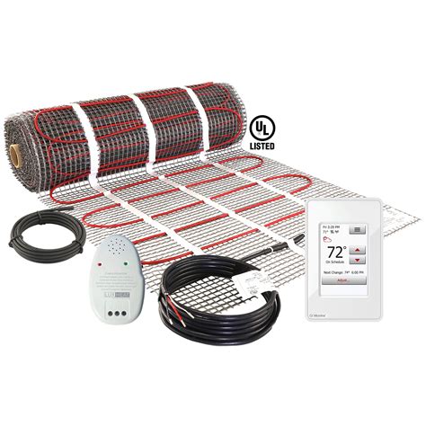 Buy 1 get 1 🔥 LuxHeat 80 Sqft Mat Kit, 120v Electric Radiant Floor heating System for Under Tile & Laminate. Floor Heat Kit Includes Heating Mat, Alarm, OJ Microline Non Programmable Thermostat with GFCI & Sensor