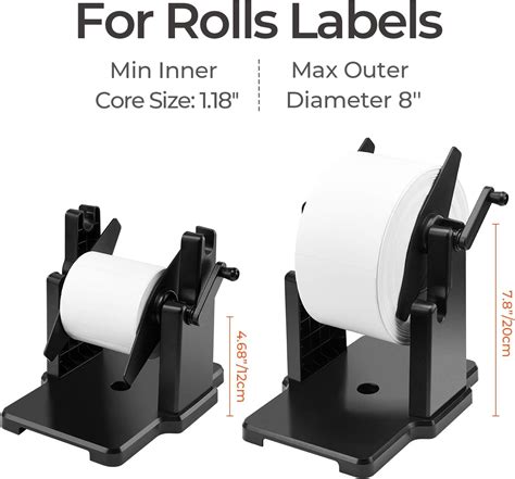 Big Sale MUNBYN External Rolls Label Holder, 2 in 1 Fan-Fold Stack Paper Holder for Desktop Thermal Label Printer