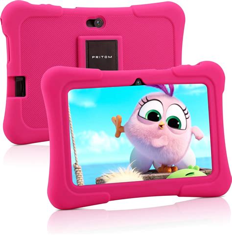 Pritom P7 Kids Tablet, 32 GB ROM, Quad Core Processor, HD IPS Display, WiFi 7 inch Android Tablet, Kid-Proof with Kids Tablet Case