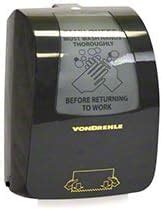 VonDrehle 8864 8" Mechanical Pull-Down Roll Towel Dispenser, Black, Reduced Tabbing to Reduce Waste, Hands-Free Dispensing, Sanitary & Hygienic, ADA Compliant, Low Pull Force, No Batteries to Replace