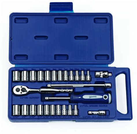 Williams 50672 1/4 Drive Socket and Drive Tool Set, 27-Piece