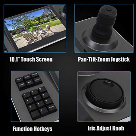 Yuanyang 10.1 Inch Touch Screen PTZ Controller Network Camera Keyboard with PTZ Joystick H.265 4K decoding HDMI Output